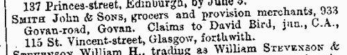 Scottish Debtors, Insolvents and Bankrupts
 (1882)