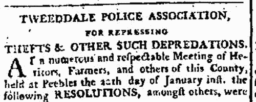 Committee of the Tweeddale Police Association
 (1801)
