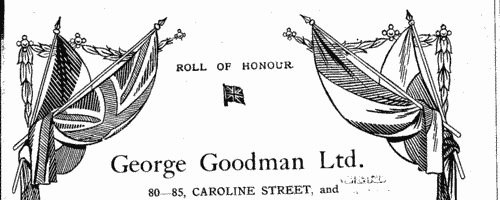 Workers from George Goodman Ltd of Caroline Street and Robin Hood Lane, Hall Green, Birmingham, who fought in the Great War
 (1919)