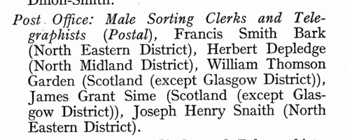 Clerks in the Registry of Friendly Societies
 (1937)