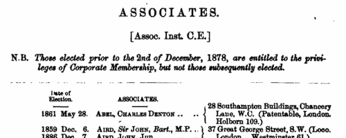 Associates of the Institution of Civil Engineers
 (1904)