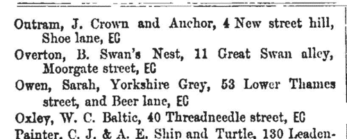 Innkeepers and Publicans in London north of the Thames
 (1874)