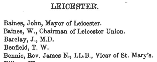 Members of the Association for Promoting the Extension of The Contagious Diseases Act, in Exeter
 (1869)