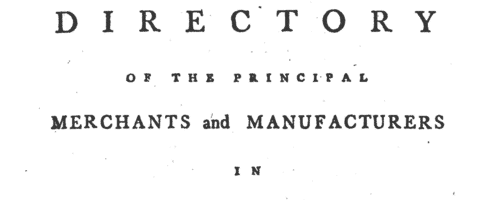 Pottery Manufacturers: Burslem
 (1787)