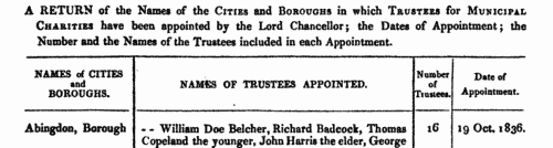 Trustees for the Municipal Charities of the Borough of Dover
 (1838)