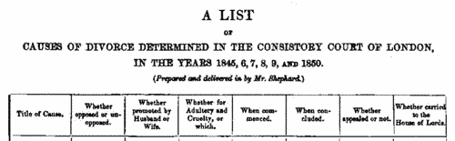 Consistory Court of London Divorce Cases
 (1845)