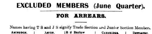 Carpenters Excluded from their Union: Sligo (1907)