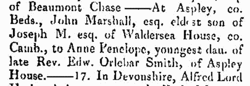 Deaths, Marriages, News and Promotions
 (1831)