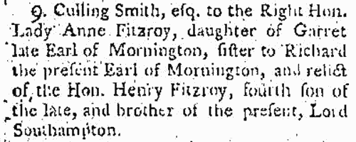 Deaths, Marriages, News and Promotions
 (1799)