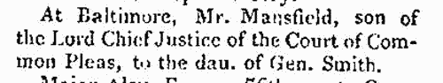 Deaths, Marriages, News and Promotions
 (1810)