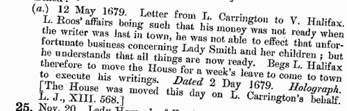 House of Lords Proceedings
 (1678-1688)