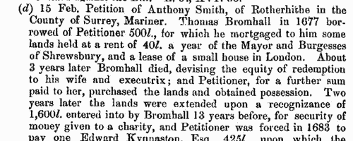 House of Lords Proceedings
 (1695-1697)