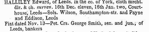 Petitioning Creditors and Solicitors
 (1835)