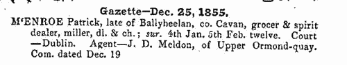 Irish Bankrupts
 (1856)