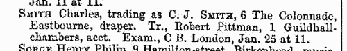 Bankrupts, Assignees, Trustees and Solicitors
 (1881)