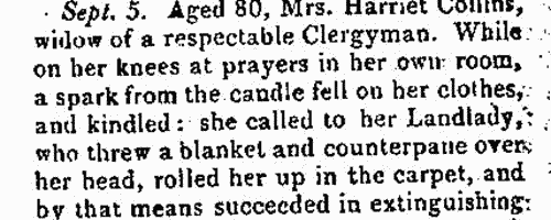 Deaths, Marriages, News and Promotions
 (1814)