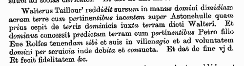 Tenants of Winslow, Buckinghamshire
 (1349)