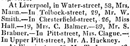 Deaths, Marriages, Bankrupts, Dividends and Patents
 (1820)