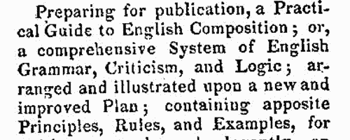 Deaths, Marriages, Literary News, Bankrupts, Patents, and Dissolutions of Partnerships
 (1824)