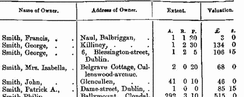 Freeholders in county Dublin (1873-1875)