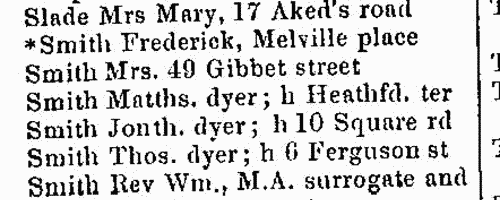 Inhabitants of Halifax, Yorkshire
 (1853)