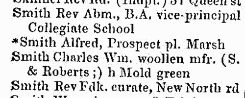 Inhabitants of Huddersfield, Yorkshire
 (1853)