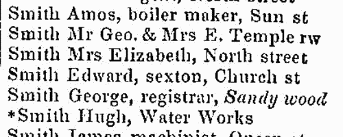 Inhabitants of Keighley, Yorkshire (1853)