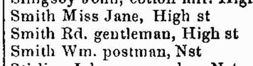 Inhabitants of Skipton, Yorkshire
 (1853)