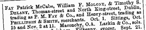 Irish Debtors and Bankrupts
 (1886)