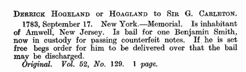 Soldiers, administrators, refugees and merchants in America
 (1783)