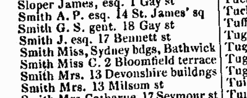 Inhabitants of Somerset
 (1830)