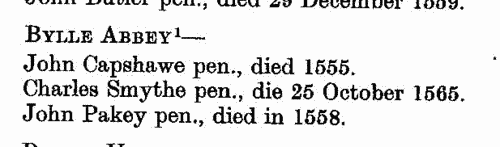 Retired monks, nuns and chantry priests in the east Midlands
 (1547-1551)
