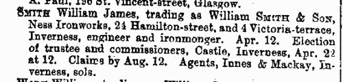 Scottish Debtors, Insolvents and Bankrupts
 (1887)