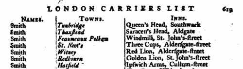 London Carriers
 (1791)