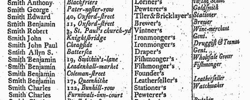 Members of London livery companies (1791-1797)