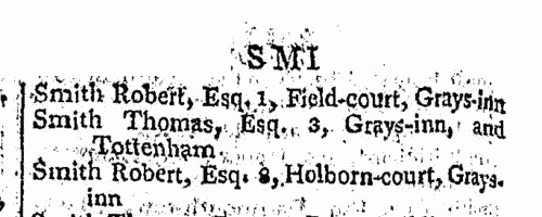 Inhabitants of London
 (1805)