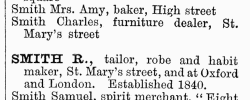 Inhabitants of Boxford-cum-Westbrook in Berkshire
 (1877)