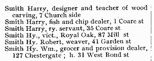 Inhabitants of Macclesfield in Cheshire
 (1910)