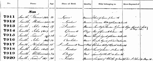 British merchant seamen
 (1835-1836)