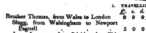 Wesleyan Methodist preachers' travel expenses
 (1816-1817)