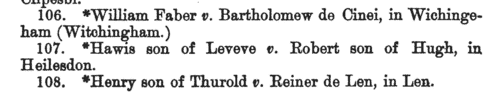 Norfolk Feet of Fines
 (1196-1307)