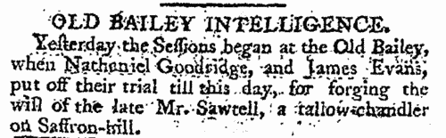 Proceedings at the Old Bailey
 (1785)