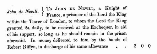 Payments by the English crown
 (1370)