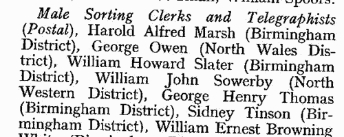 Officials of the General Register Office of England and Wales
 (1937)