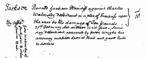 East Cheshire plaintiffs and defendants (1778)