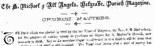 Anglicans in Belgrave, Leicestershire
 (1892)