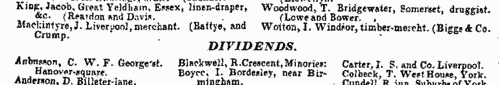 English and Welsh bankrupts and their solicitors
 (1822)