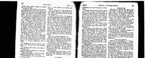 Marriages in Cambridgeshire and Huntingdonshire
 (1822)