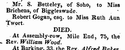 Deaths in London (1822)
