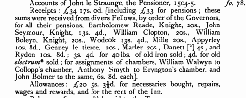 Lawyers and officers of Lincoln's Inn (1422-1586)